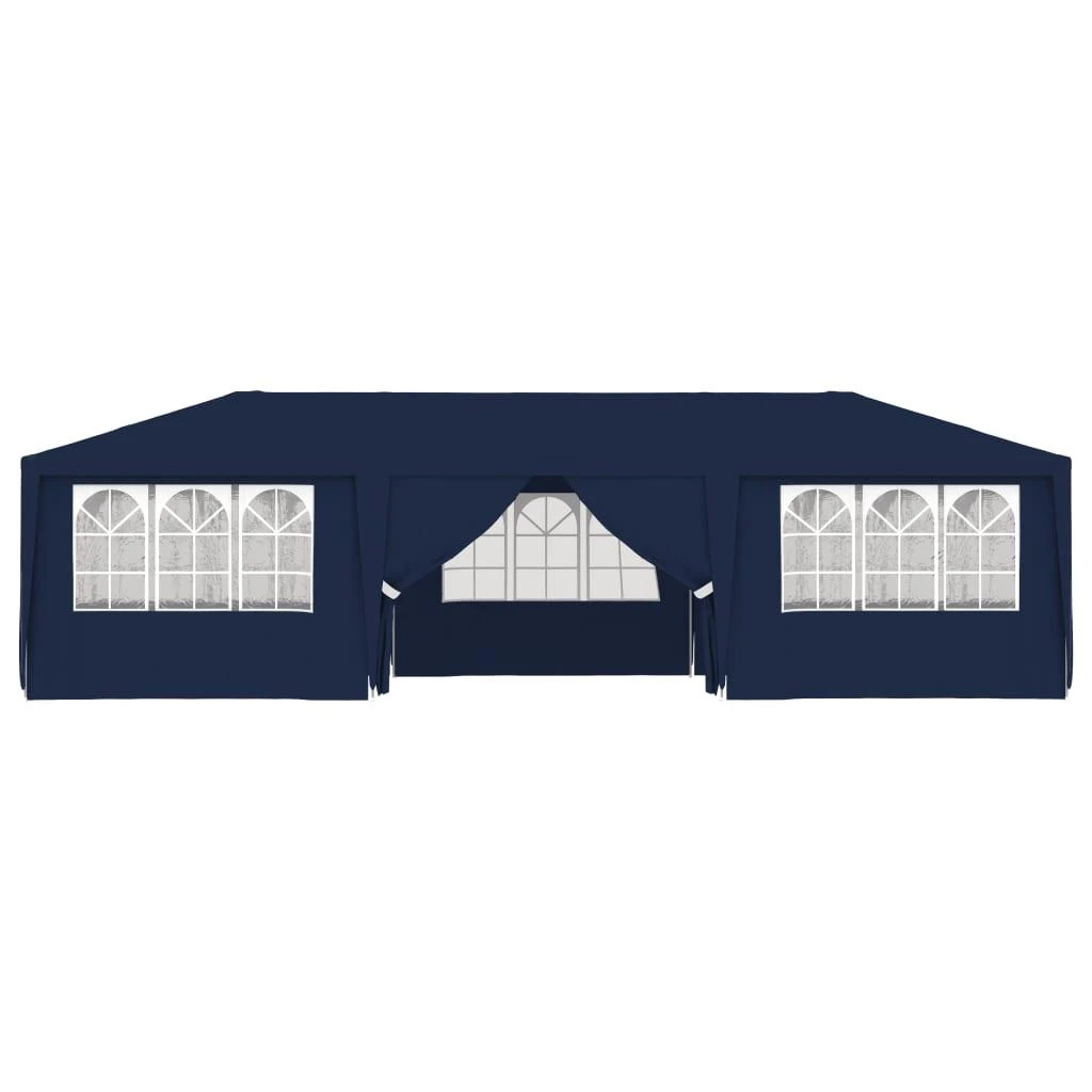 Proginė palapinė su šoninėmis sienomis, mėlyna, 4x9m, 90g/m²