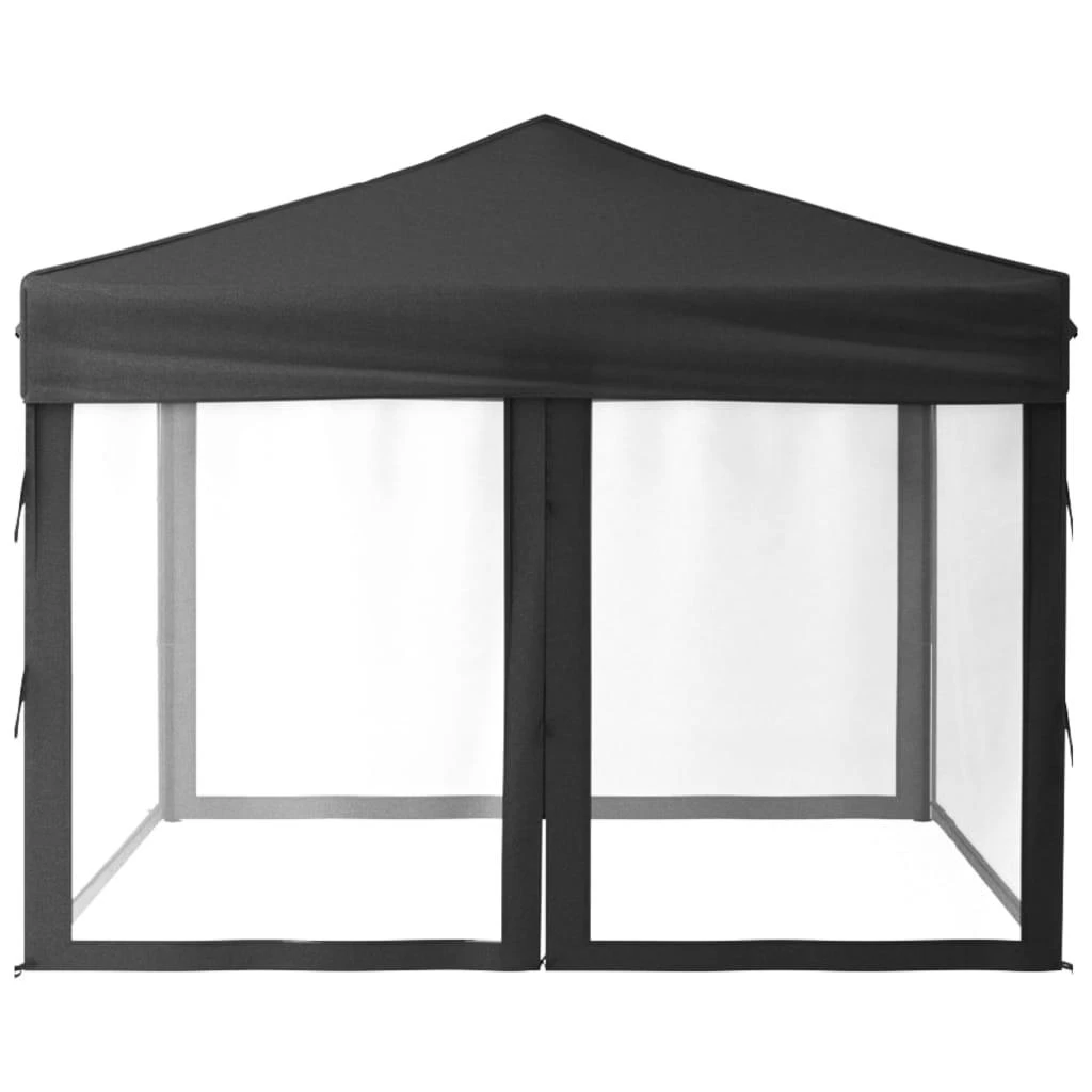 Proginė palapinė su šoninėmis sienomis, antracito, 3x3m