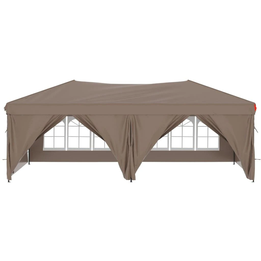 Proginė palapinė su šoninėmis sienomis, taupe, 3x6m