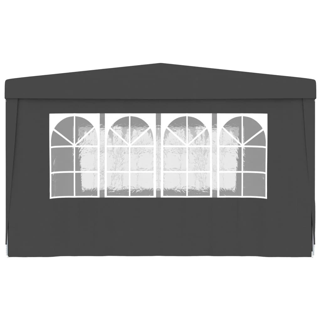 Proginė palapinė su šoninėmis sienomis, antracito, 4x4m, 90g/m²