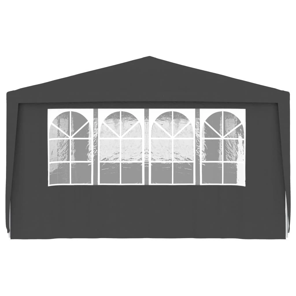 Proginė palapinė su šoninėmis sienomis, antracito, 4x9m, 90g/m²