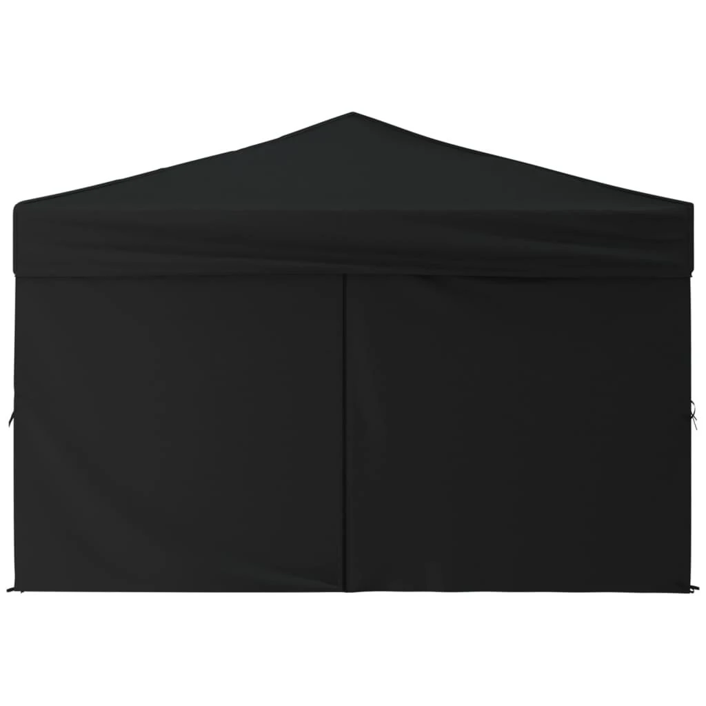 Proginė palapinė su šoninėmis sienomis, juoda, 3x3m