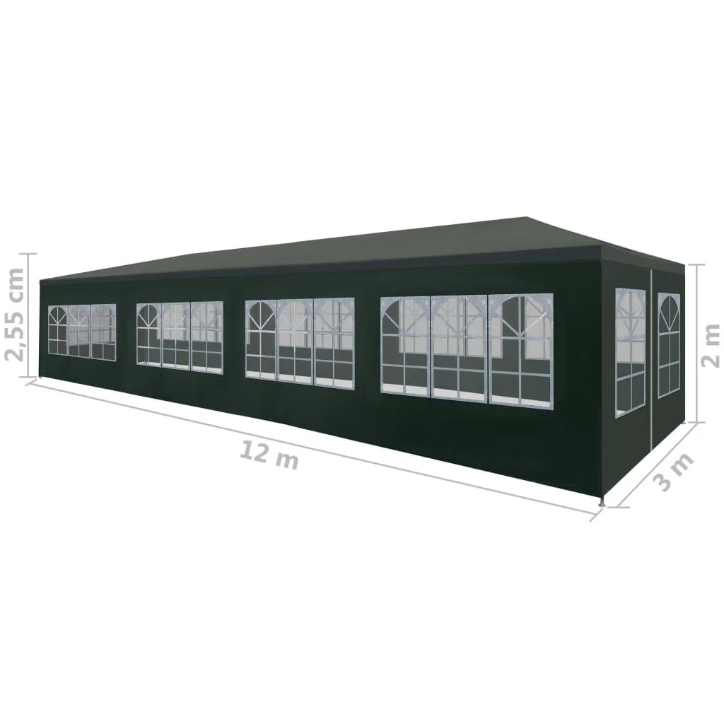 Proginė palapinė, žalia, 3x12 m