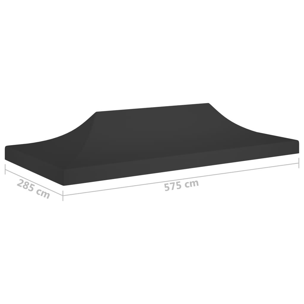 Proginės palapinės stogas, juodos spalvos, 6x3m, 270 g/m²