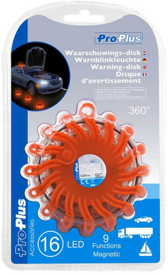 BHP ProPlus 16 LED įspėjimo žibintas pakuotėje