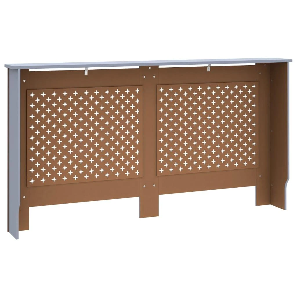 Radiatoriaus uždangalas, antracito spalvos, 152x19x81,5cm, MDF