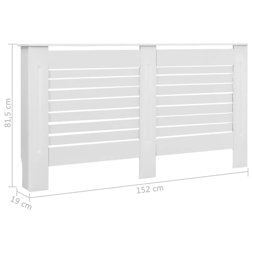 Radiatoriaus uždangalas, baltos sp., 152x19x81,5cm, MDF