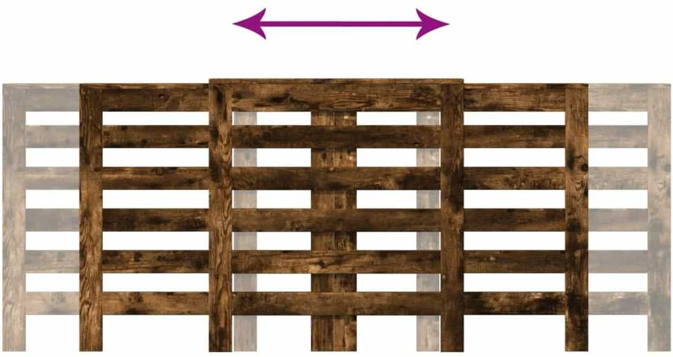 Radiatoriaus uždangalas, dūminis, 205x21,5x83,5cm, mediena
