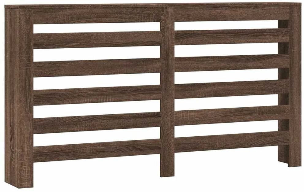 Radiatoriaus uždangalas, rudas, 149x20x82cm, apdirbta mediena