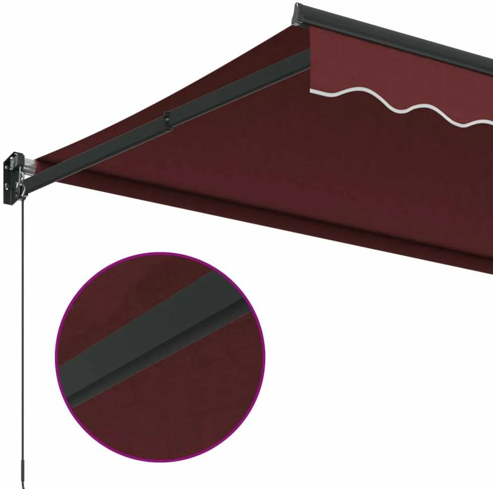 Rankiniu būdu ištraukiama markizė, bordo spalvos, 300x250cm
