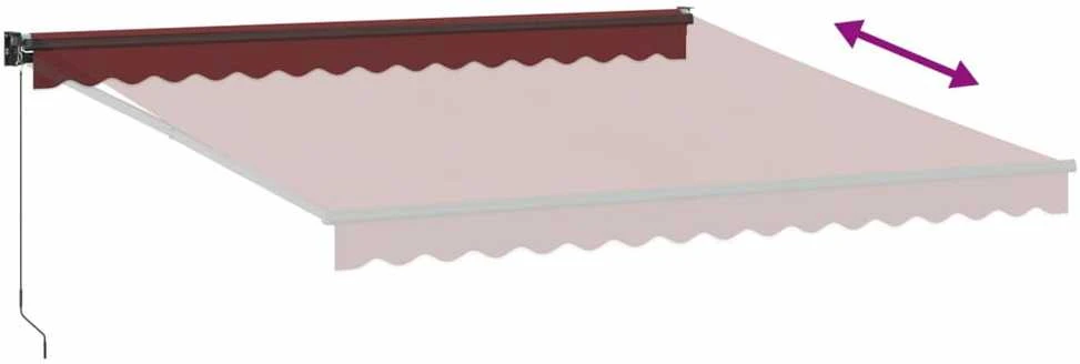 Rankiniu būdu ištraukiama markizė, bordo spalvos, 400x300cm
