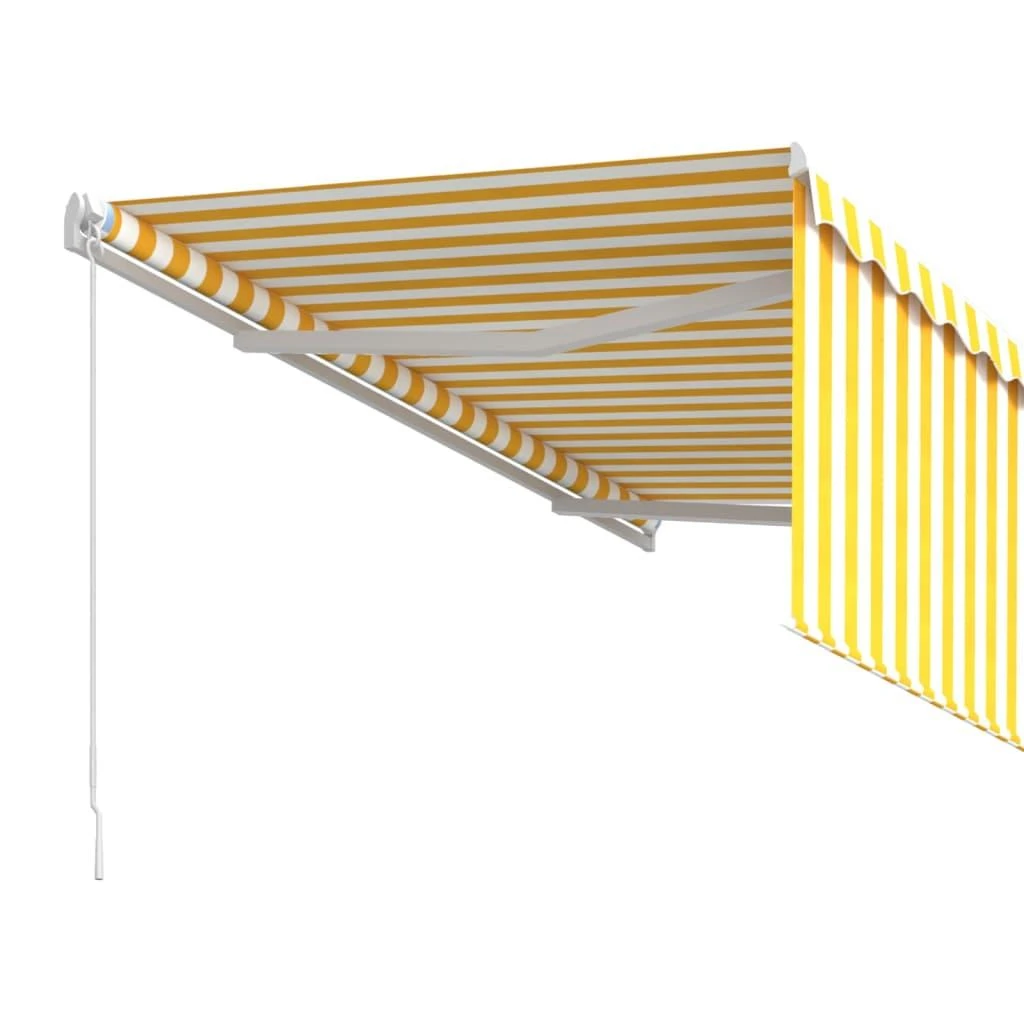 Rankiniu būdu ištraukiama markizė, geltona ir balta, 3x2,5m