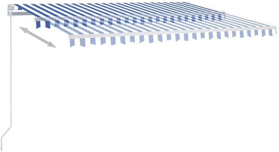 Rankiniu būdu ištraukiama markizė, mėlyna ir balta, 400x350cm
