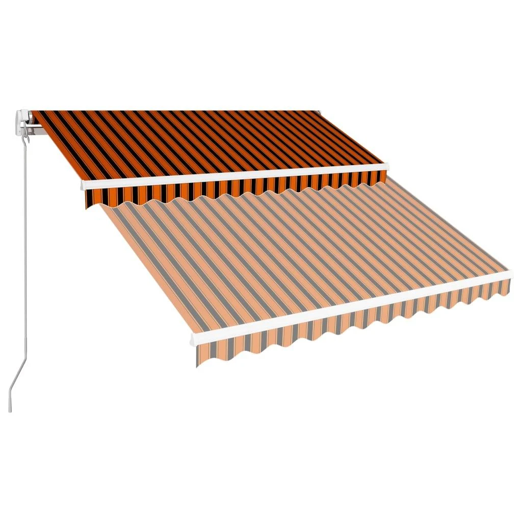 Rankiniu būdu ištraukiama markizė, oranžinė ir ruda, 350x250cm