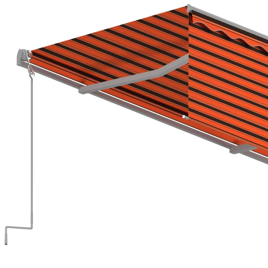 Rankiniu būdu ištraukiama markizė, oranžinė ir ruda, 4x3m
