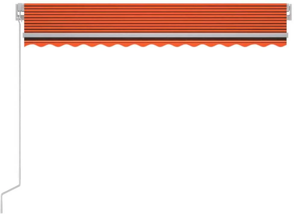 Rankiniu būdu ištraukiama markizė, oranžinė ir ruda, 350x250cm