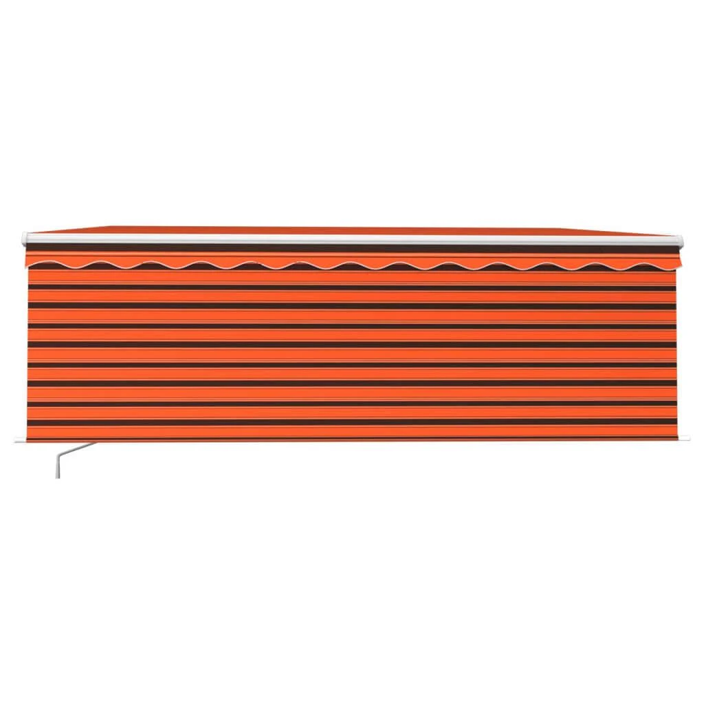 Rankiniu būdu ištraukiama markizė, oranžinė ir ruda, 4x3m