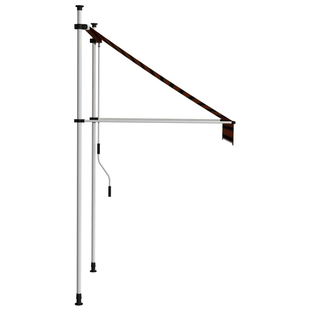 Rankiniu būdu ištraukiama markizė, oranžinė ir ruda, 100cm