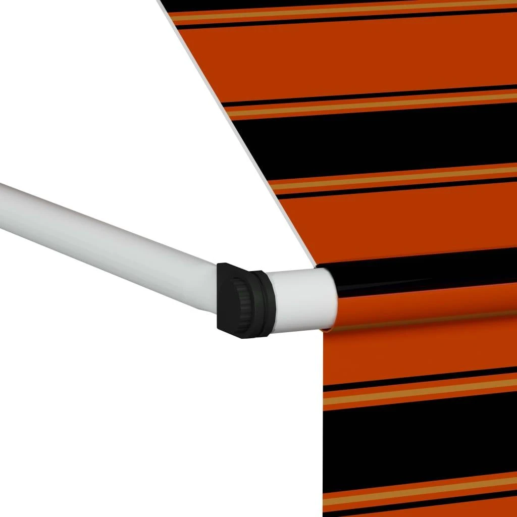 Rankiniu būdu ištraukiama markizė, oranžinė ir ruda, 100cm