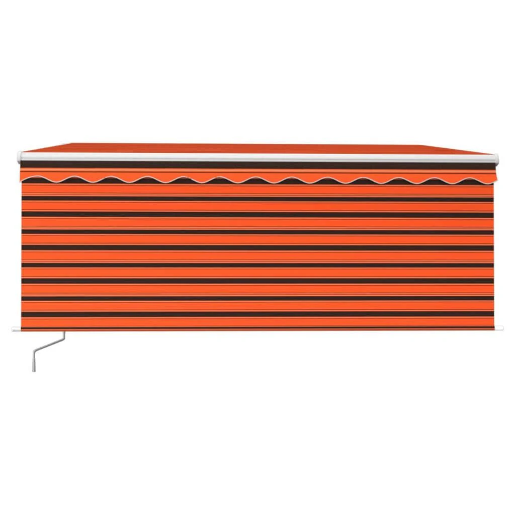 Rankiniu būdu ištraukiama markizė, oranžinė ir ruda, 3x2,5m