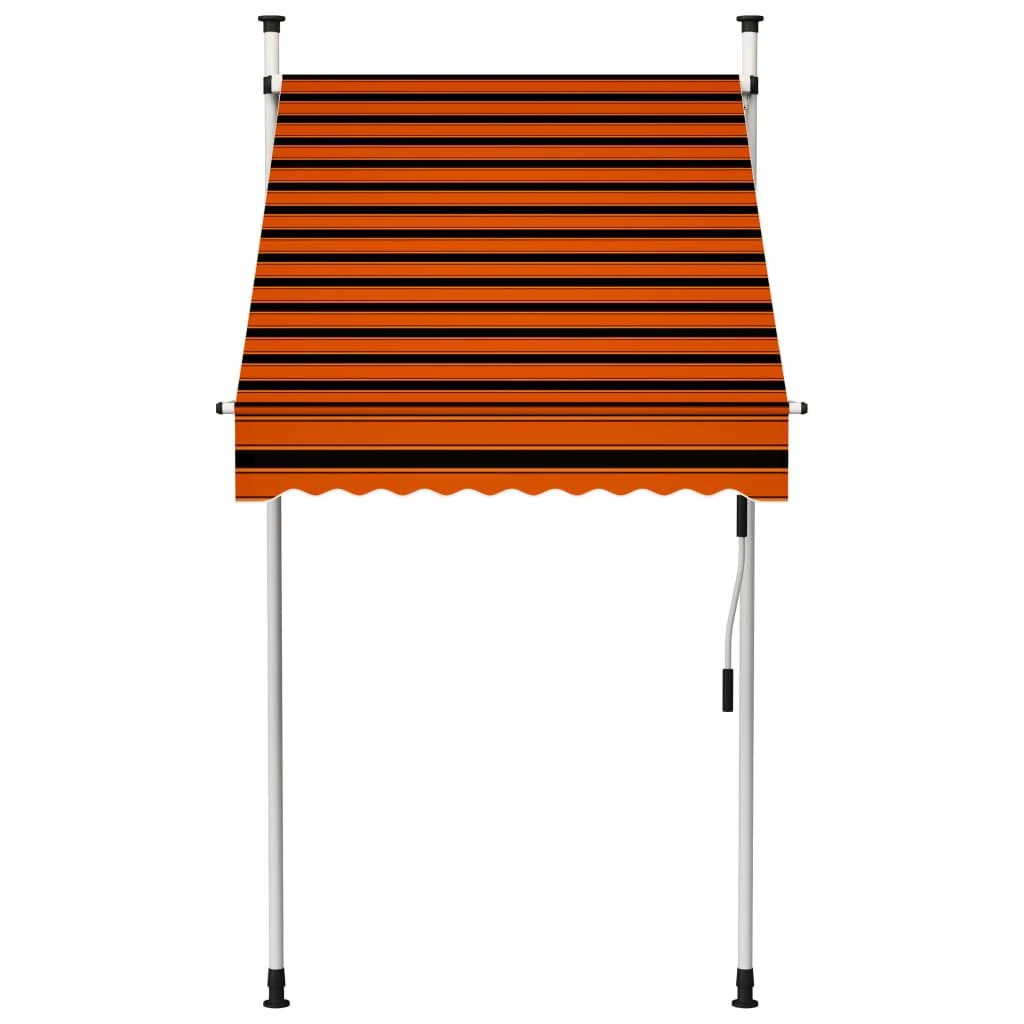 Rankiniu būdu ištraukiama markizė, oranžinė ir ruda, 100cm