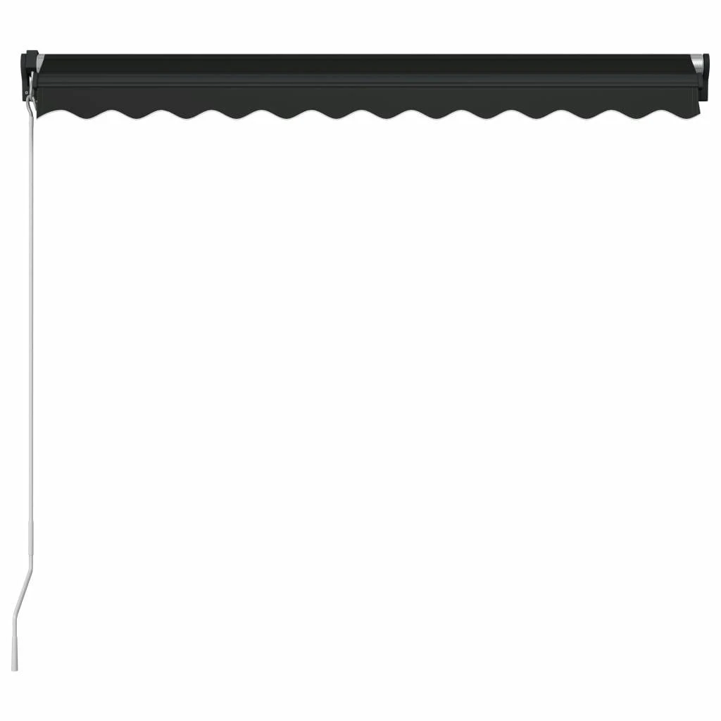 Rankiniu būdu ištraukiama markizė su LED, antracito, 350x250cm