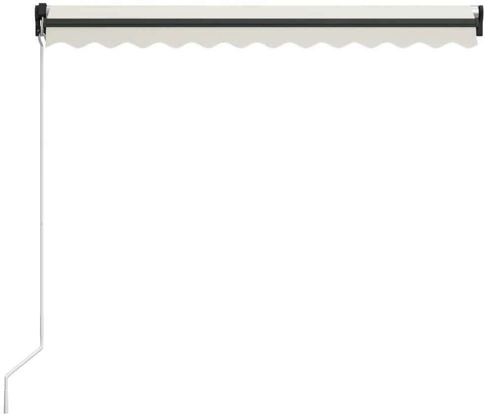 Rankiniu būdu ištraukiama markizė su LED, kreminė, 300x250cm