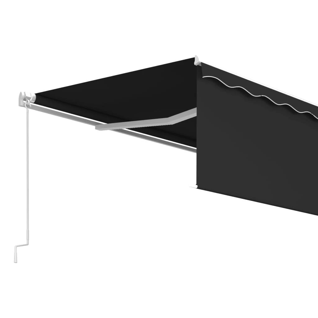 Rankiniu būdu ištraukiama markizė su uždanga, antracito, 5x3m