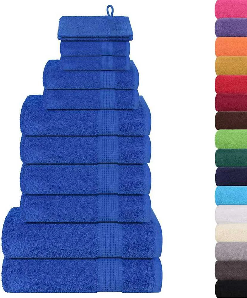 Rankšluostis Rankšluosčių rinkinys, 12vnt., mėlyni, 100% medvilnė, 360g/m²