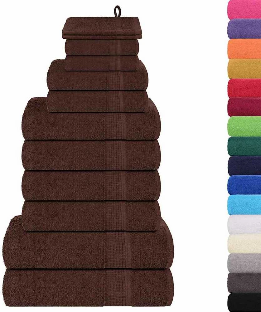 Rankšluostis Rankšluosčių rinkinys, 12vnt., rudi, 100% medvilnė, 360g/m²