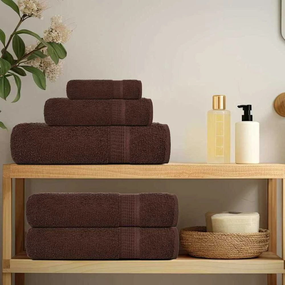 Rankšluostis Rankšluosčių rinkinys, 12vnt., rudi, 100% medvilnė, 360g/m²