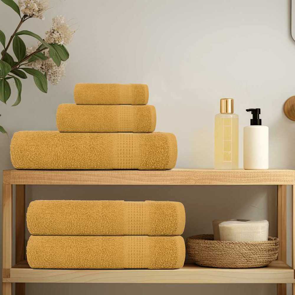 Rankšluostis Rankšluosčių rinkinys, 6vnt., auksiniai, 100% medvilnė, 360g/m²