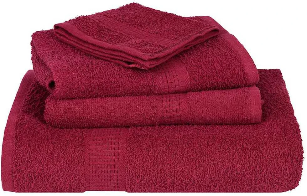 Rankšluostis Rankšluosčių rinkinys, 6vnt., raudoni, 100% medvilnė, 360g/m²