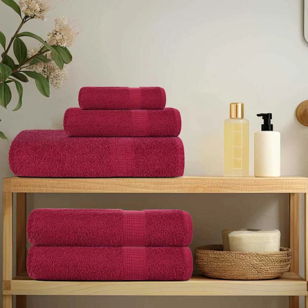 Rankšluostis Rankšluosčių rinkinys, 6vnt., raudoni, 100% medvilnė, 360g/m²