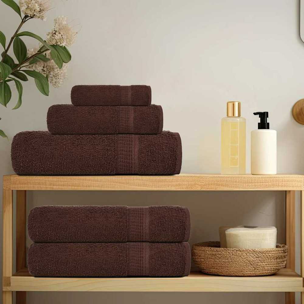 Rankšluostis Rankšluosčių rinkinys, 6vnt., rudi, 100% medvilnė, 360g/m²