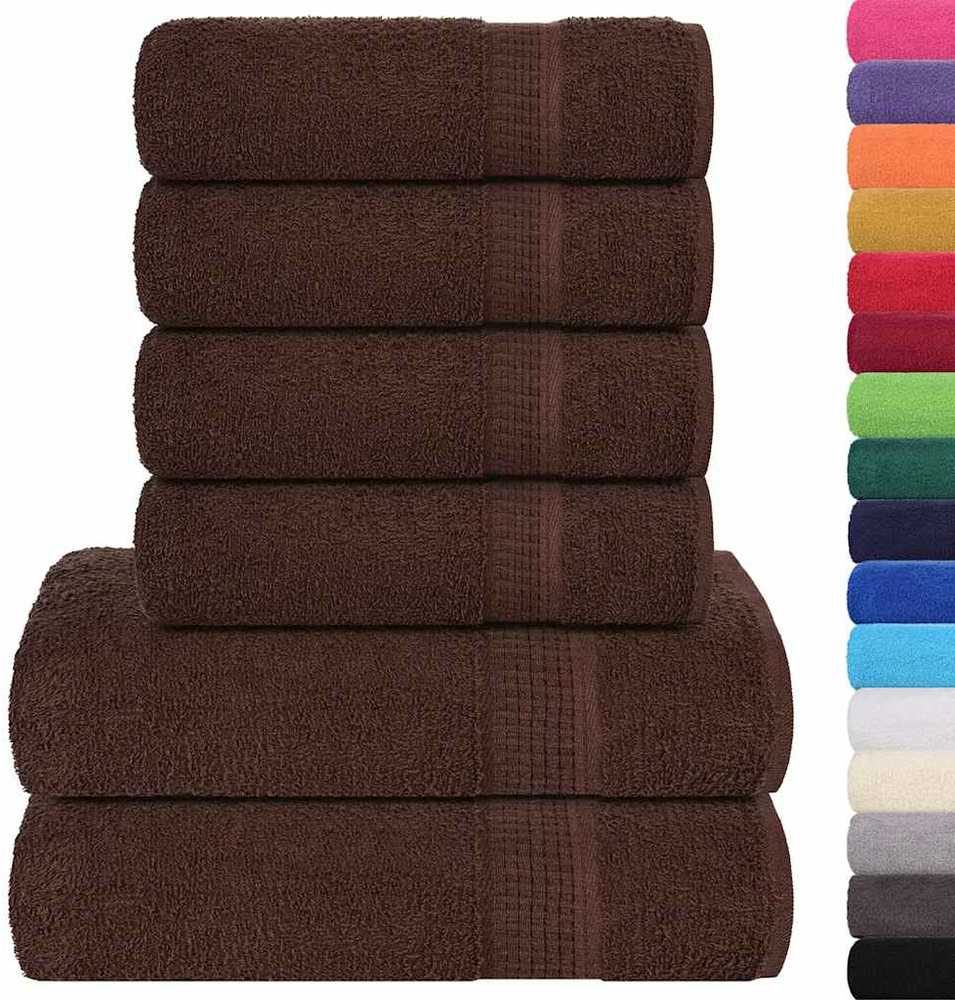 Rankšluostis Rankšluosčių rinkinys, 6vnt., rudi, 100% medvilnė, 360g/m²