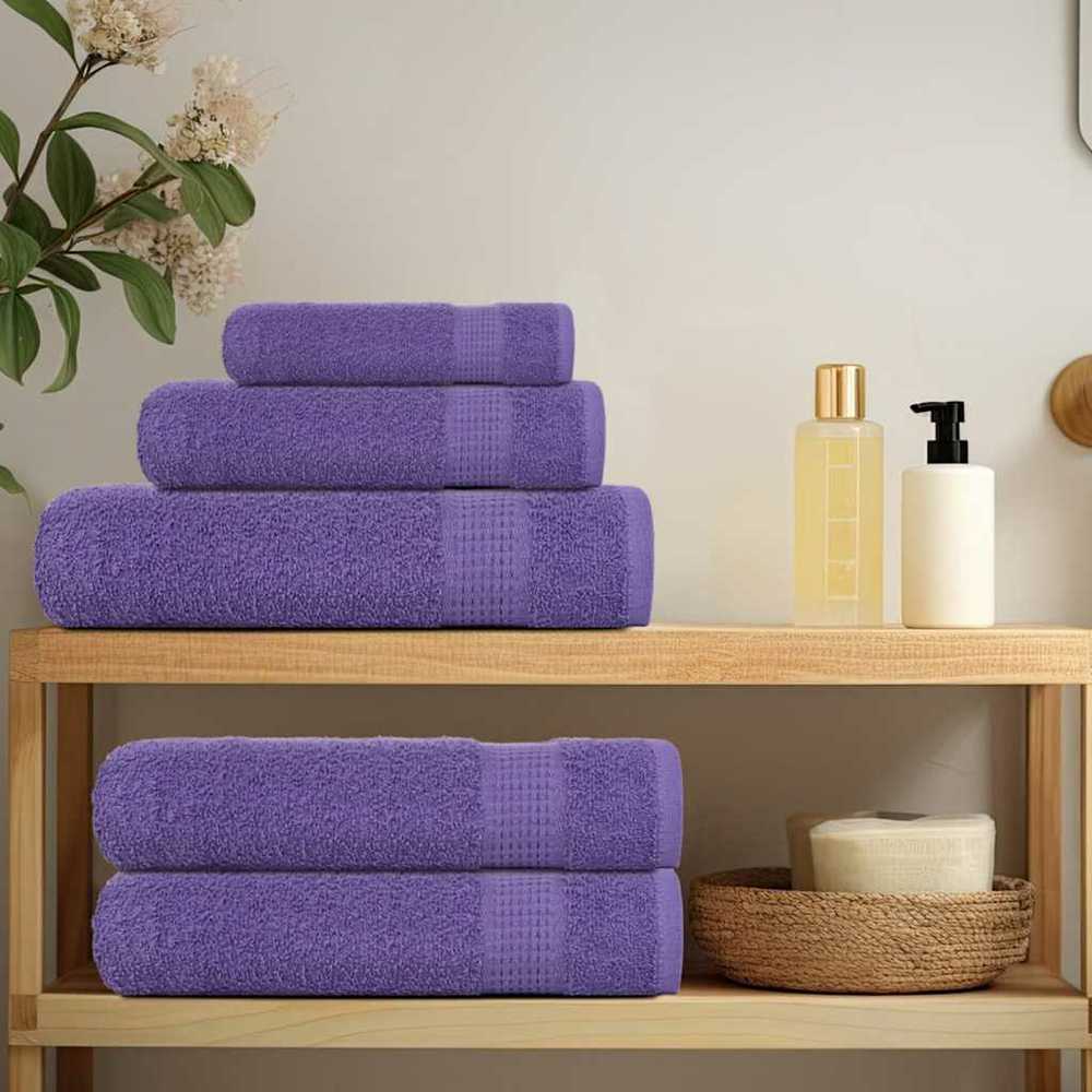 Rankšluostis Rankšluosčių rinkinys, 6vnt., violetiniai, medvilnė, 360g/m²
