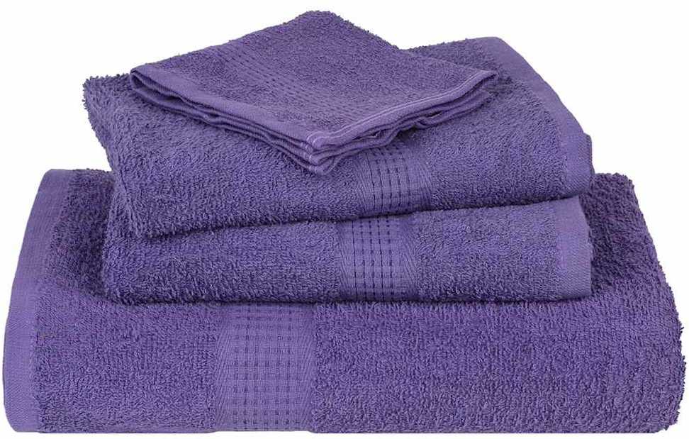 Rankšluostis Rankšluosčių rinkinys, 6vnt., violetiniai, medvilnė, 360g/m²