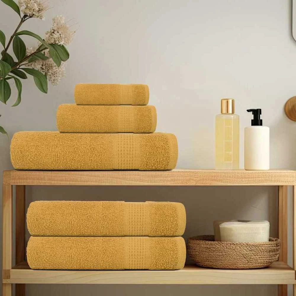 Rankšluostis Rankšluosčių rinkinys, 8vnt., auksiniai, 100% medvilnė, 360g/m²