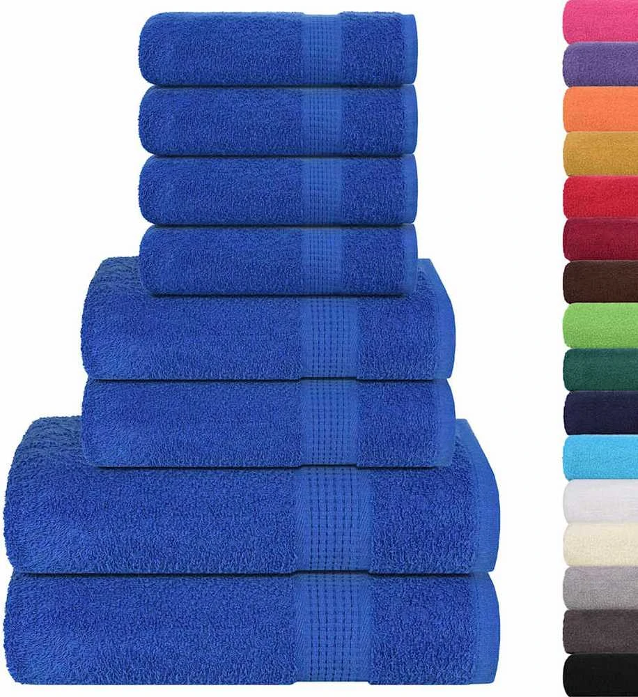Rankšluostis Rankšluosčių rinkinys, 8vnt., mėlyni, 100% medvilnė, 360g/m²