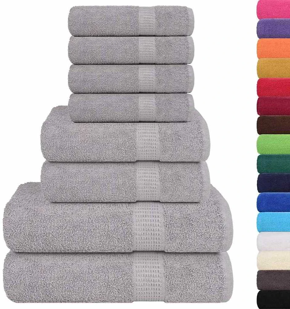 Rankšluostis Rankšluosčių rinkinys, 8vnt., pilki, 100% medvilnė, 360g/m²