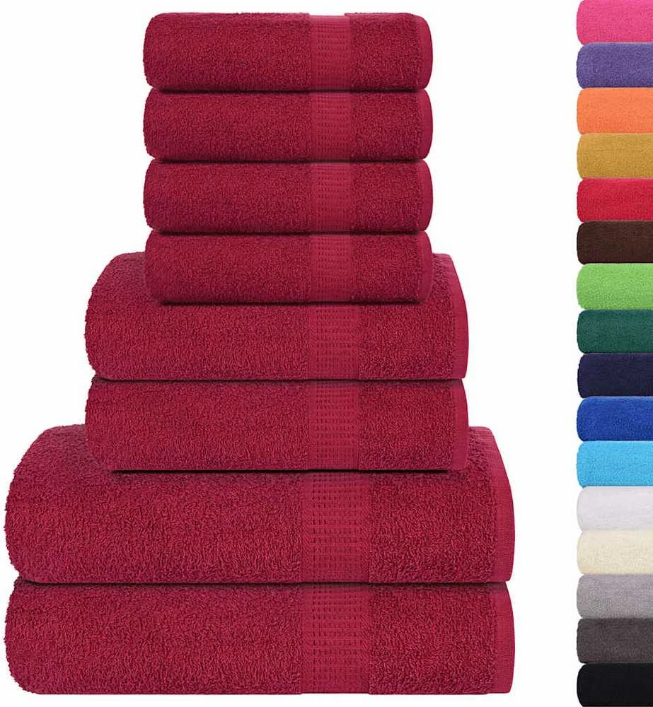 Rankšluostis Rankšluosčių rinkinys, 8vnt., raudoni, 100% medvilnė, 360g/m²