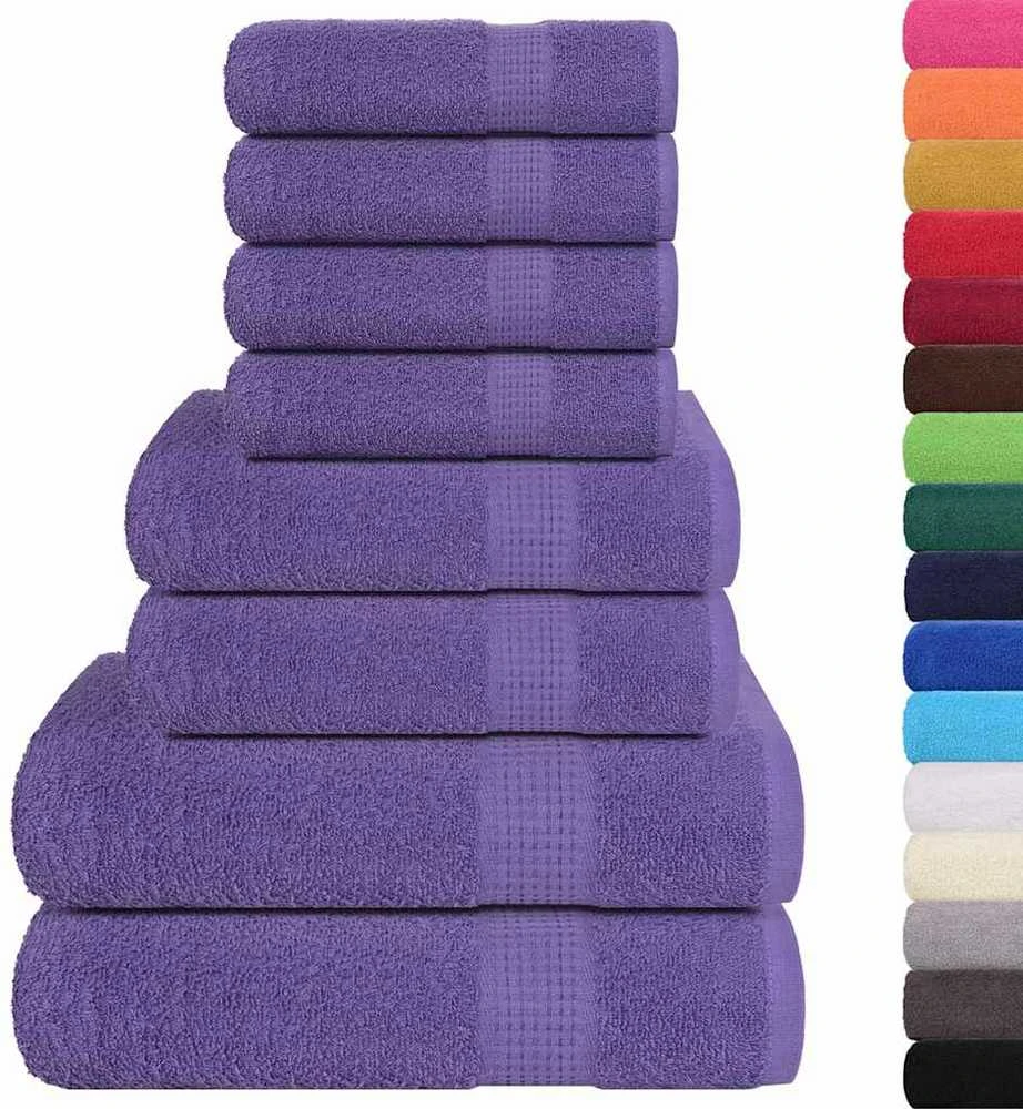 Rankšluostis Rankšluosčių rinkinys, 8vnt., violetiniai, medvilnė, 360g/m²