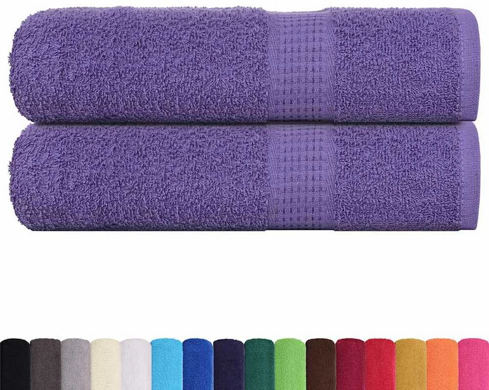 Rankšluostis Dušo rankšluosčiai, FROGN, 2 vnt., violetiniai, 70x140 cm, 360 g/m²