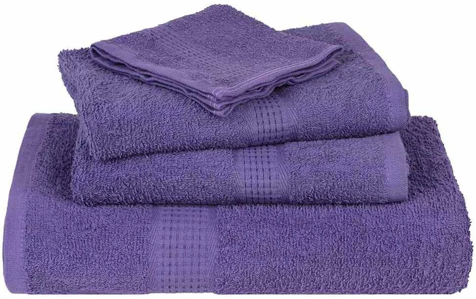 Rankšluostis Dušo rankšluosčiai, FROGN, 4 vnt., violetiniai, 70x140 cm, 360 g/m²