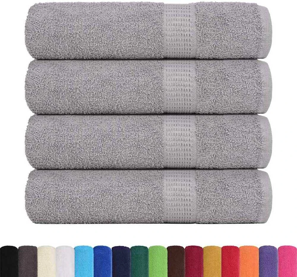 Rankšluostis Dušo rankšluosčiai, FROGN, 4 vnt., pilki, 70x140 cm, 360 g/m²