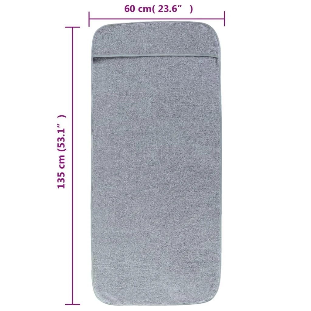 Rankšluostis Paplūdimio rankšluosčiai, 6vnt., pilki, 60x135cm, audinys