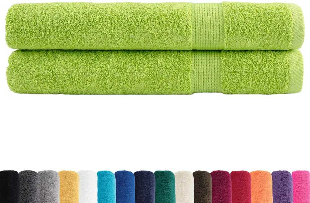 Rankšluostis Pirties rankšluosčiai SOLUND, 2vnt., žali, 80x200cm, 600g/m²