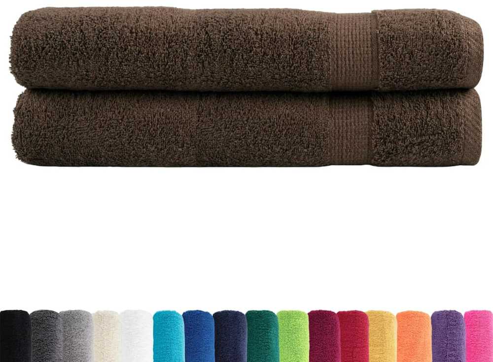 Rankšluostis Pirties rankšluosčiai SOLUND, 2vnt., rudi, 80x200cm, 600g/m²