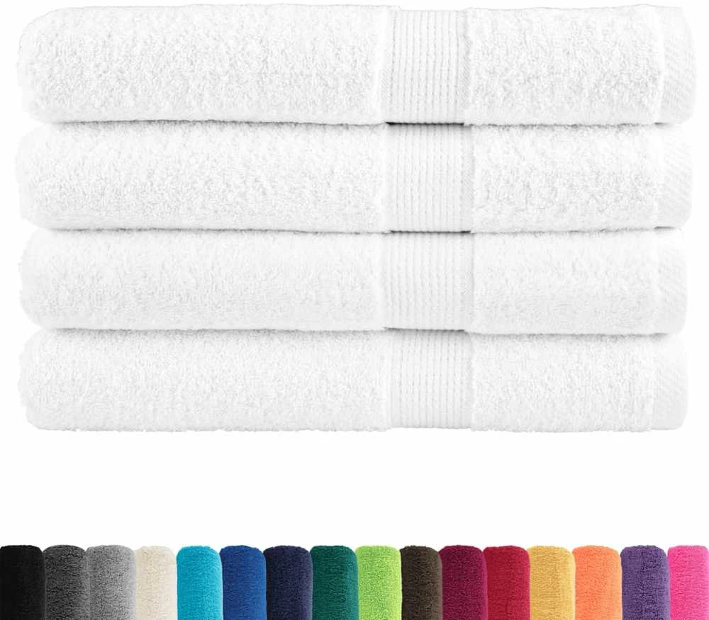 Rankšluostis Pirties rankšluosčiai SOLUND, 4vnt., balti, 80x200cm, 600g/m²